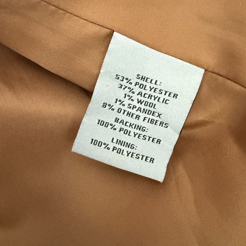 Bagatelle Lined Wool Blend Camel Belted Trench Coat Size 1X - Picture 6 of 13